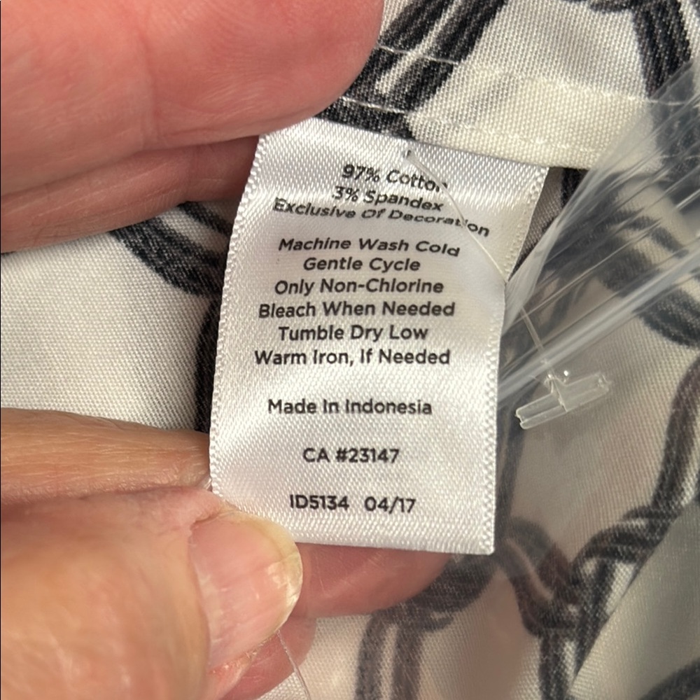 Talbots Chic Chain Pattern Button-Up Shirt - image 6